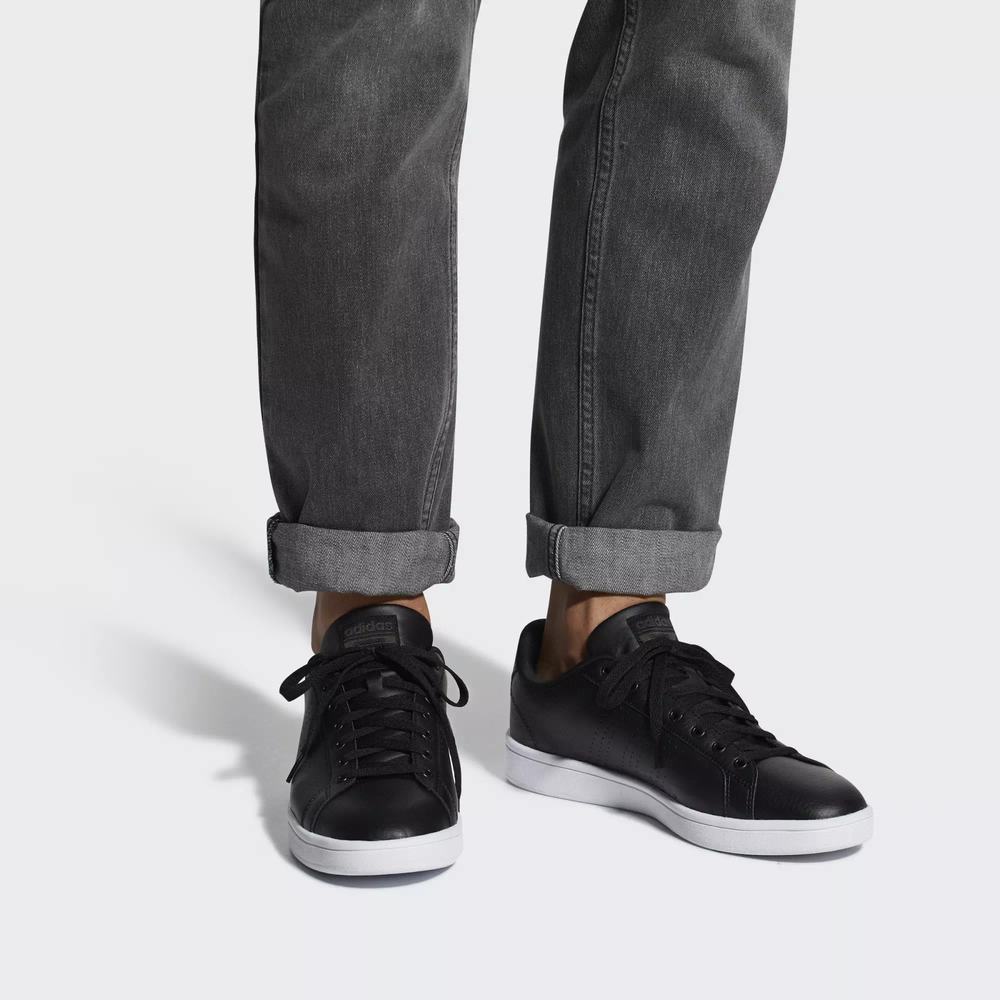 Adidas Cloudfoam Advantage Clean Tenis Negros Para Hombre (MX-37367)